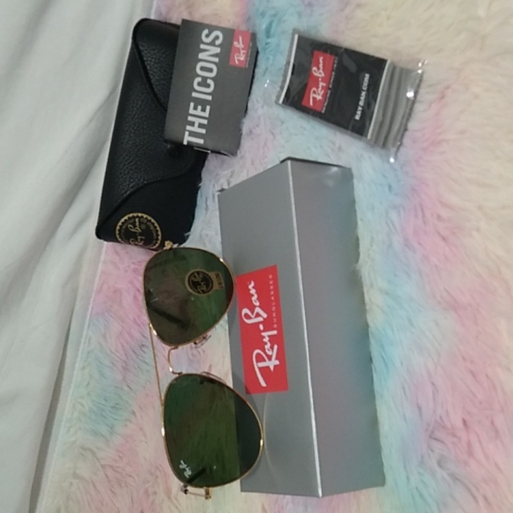 SALE! NEW Authentic Ray-Ban Aviator Sunglasses W Everything Shown - Picture 8 of 9